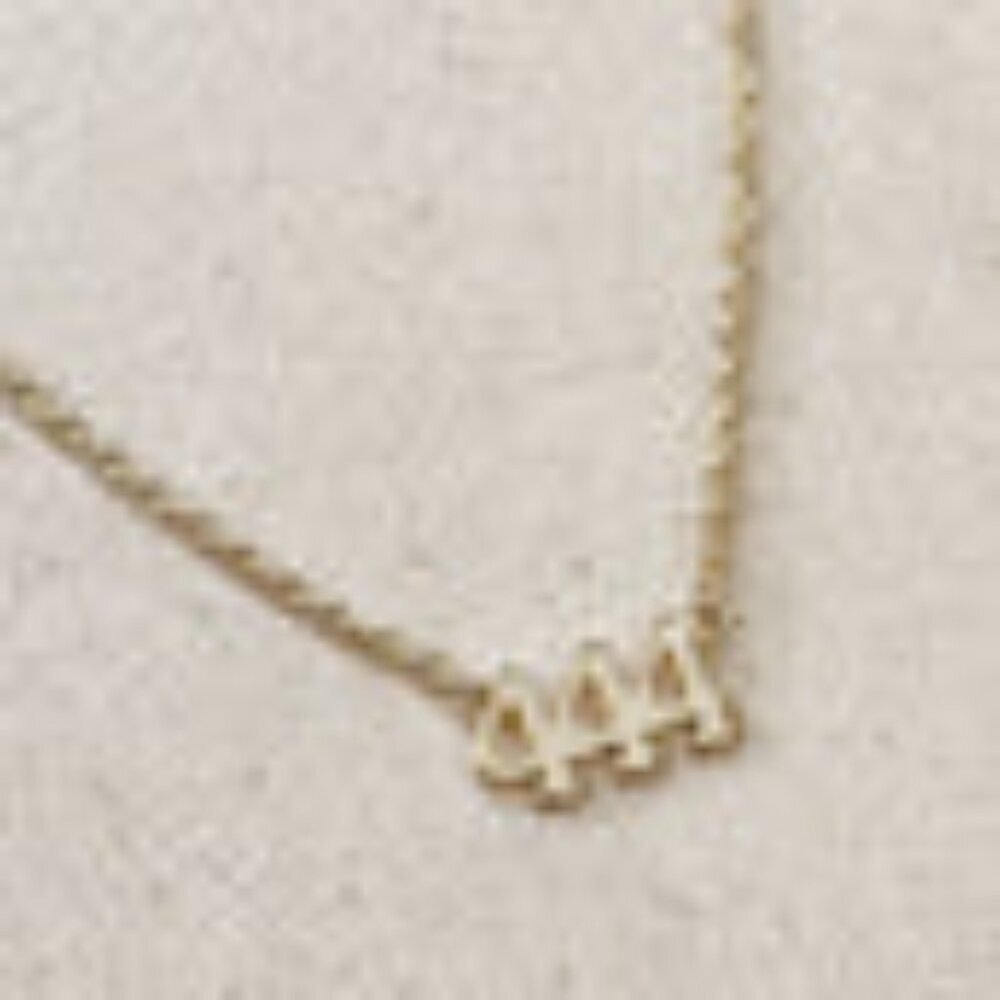 18K Gold Filled 444 Angel Number Necklace - Picture 4 of 6